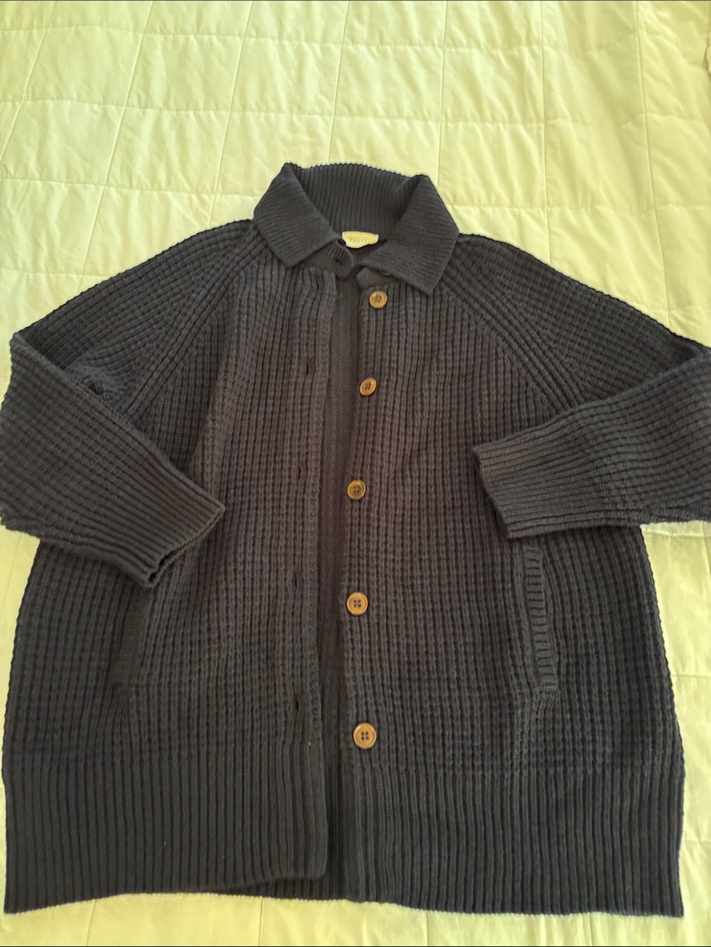 Poetry brand women’s Dark Navy Button-Up Knit Sweater Cardigan NWOT